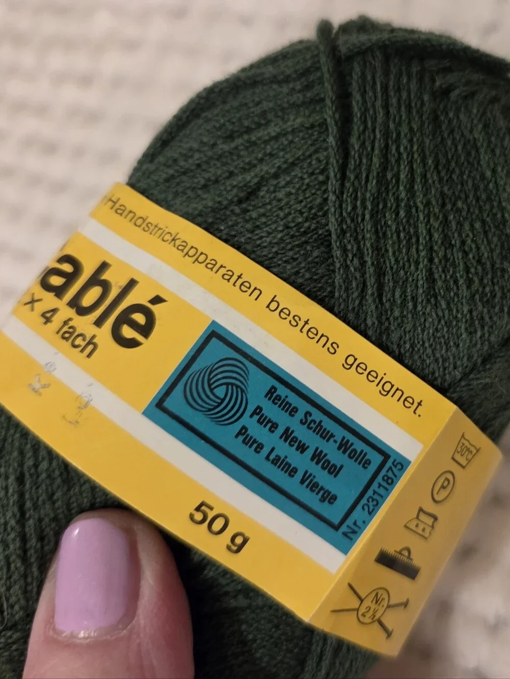 KNITKING FOREST GREEN KNITTING YARN 7 SKEINS NIP